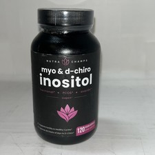Myo  D-Chiro Inositol , 120 Vegan Capsules Exp8/2027 Nutra Champs