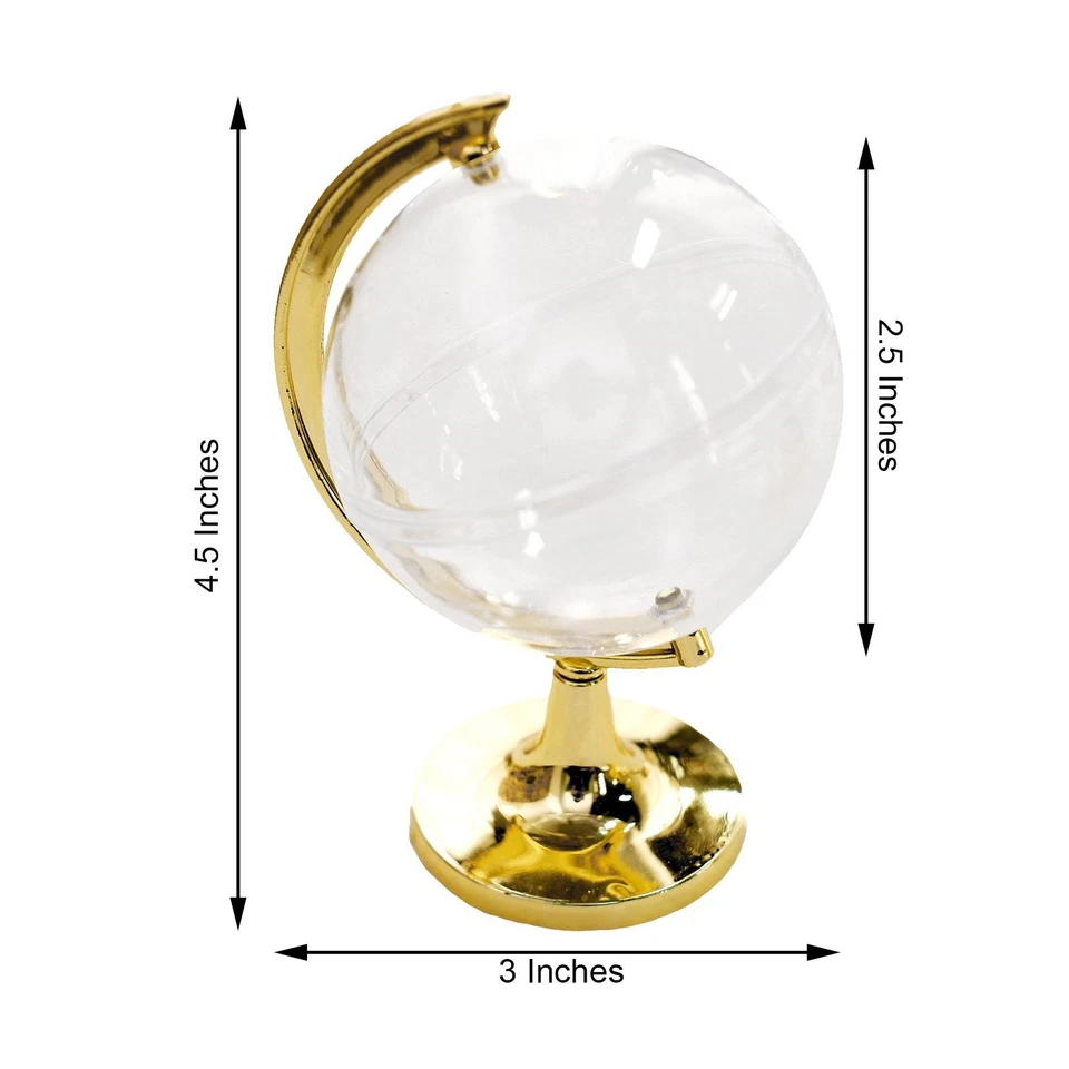 12 ORO TRANSPARENTE 4.5" de alto mini globo portafavor suministros para decoraciones de boda Foto 2 de 4