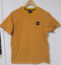 HUF Shirt Stripped Gold With Embroiled Logo Men’s Size Medium