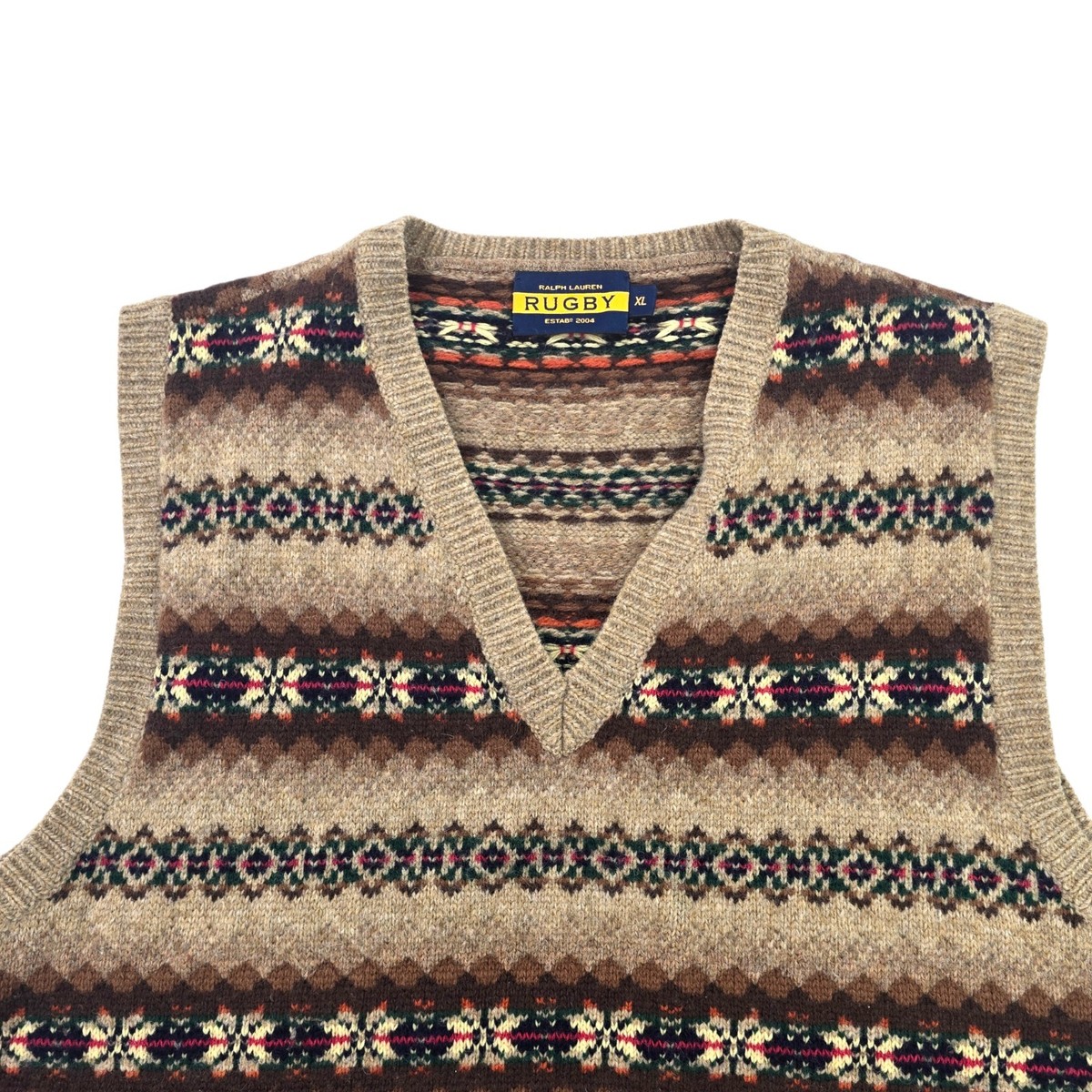Ralph Lauren Rugby Fair Isle Knitted Vest Jumper Men