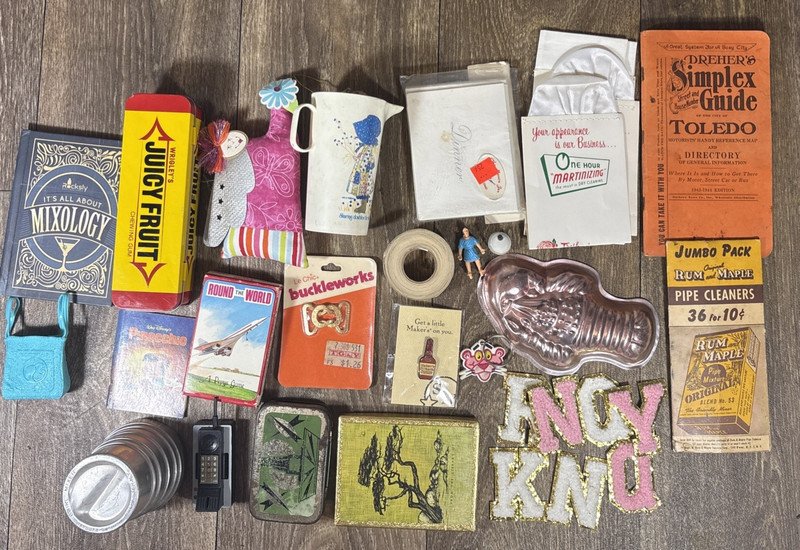 Junk Drawer Lot Trinkets Collectible Vintage/Modern Miniatures Wholesale