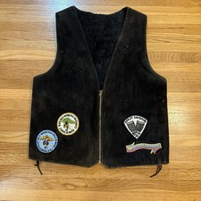 Vintage 1970s/80s Harley Davidson Motorcycle Vest With Patches