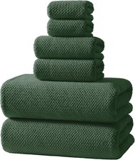 6-Piece Bath Towel Set - 2 Washcloths, 2 Hand Towels, 2 Bath Towels  Ultra-Fibe