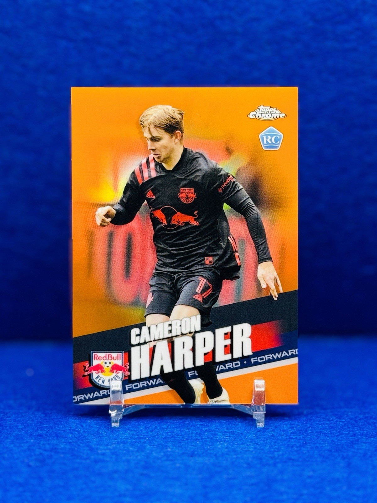 2022 Topps Chrome MLS Cameron Harper #7 Orange Refractor 9/25 RC Rookie NYRB