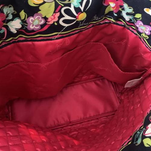 Vera Bradley Tote/Bag Ribbon Pattern Pink Lining Snap Close - Imagen 12 de 13