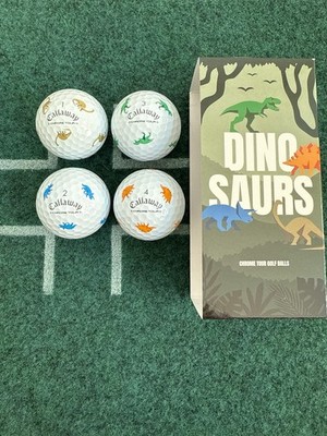 (4) NEW Callaway Chrome Tour TRUVIS - DINOSAURS Golf Balls - One of Each Design