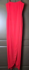 BCBGMAXAZRIA Pink Solid Square Neck Strappy Zip Maxi Dress Women’s Size 0