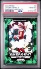 Jayden Daniels 2024 Prizm Emergent Green Cracked Ice PSA 10 Rookie RC Washington