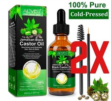 2X Aliver Jamaican Black Castor Oil for Hair Care - Dry Scalp Hydration -...308