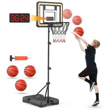 Kids Indoor Basketball Hoop with Scoreboard Timer,Toddler Adjustable Height...