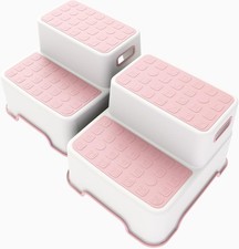 Toddler Step Stool for Bathroom Sink, 2 Pack Step Stool for Kids, Plastic Potty