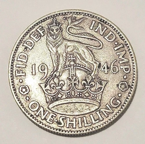 Photo of a 1946 George VI Shilling from an eBay listing that sold on Jun 21, 2026