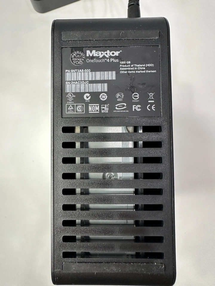 Maxtor OneTouch 4 Plus 1TB External Hard Drive – Powers On – w/ Power Adapter - Image 2 of 3