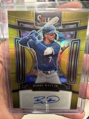 2024 Panini Select Baseball #SIG-BWJ Bobby Witt Jr Auto /10 True Gold Prizm