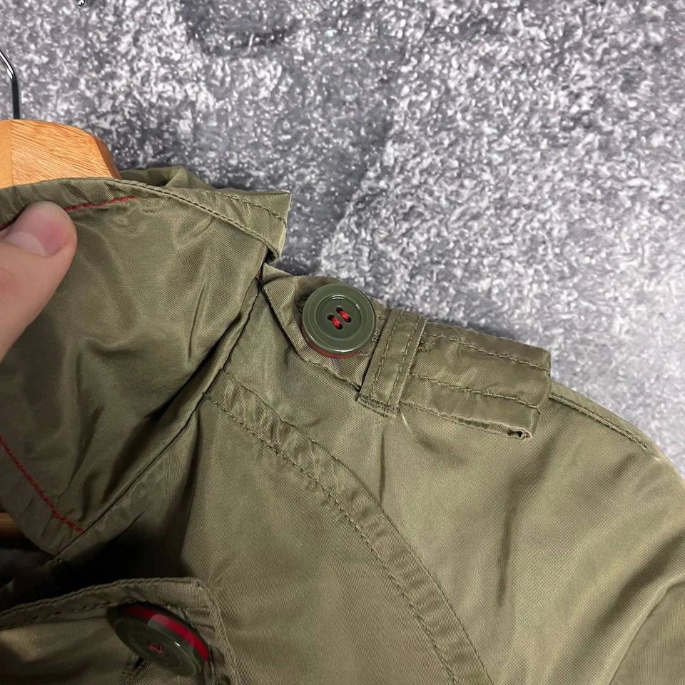 Miss Sixty Crop Trench Bomber Double Breasted Y2K Drip Green Size L - Image 4 of 4