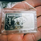 German Silver 1 oz Bar .999 Fine Buffalo Design