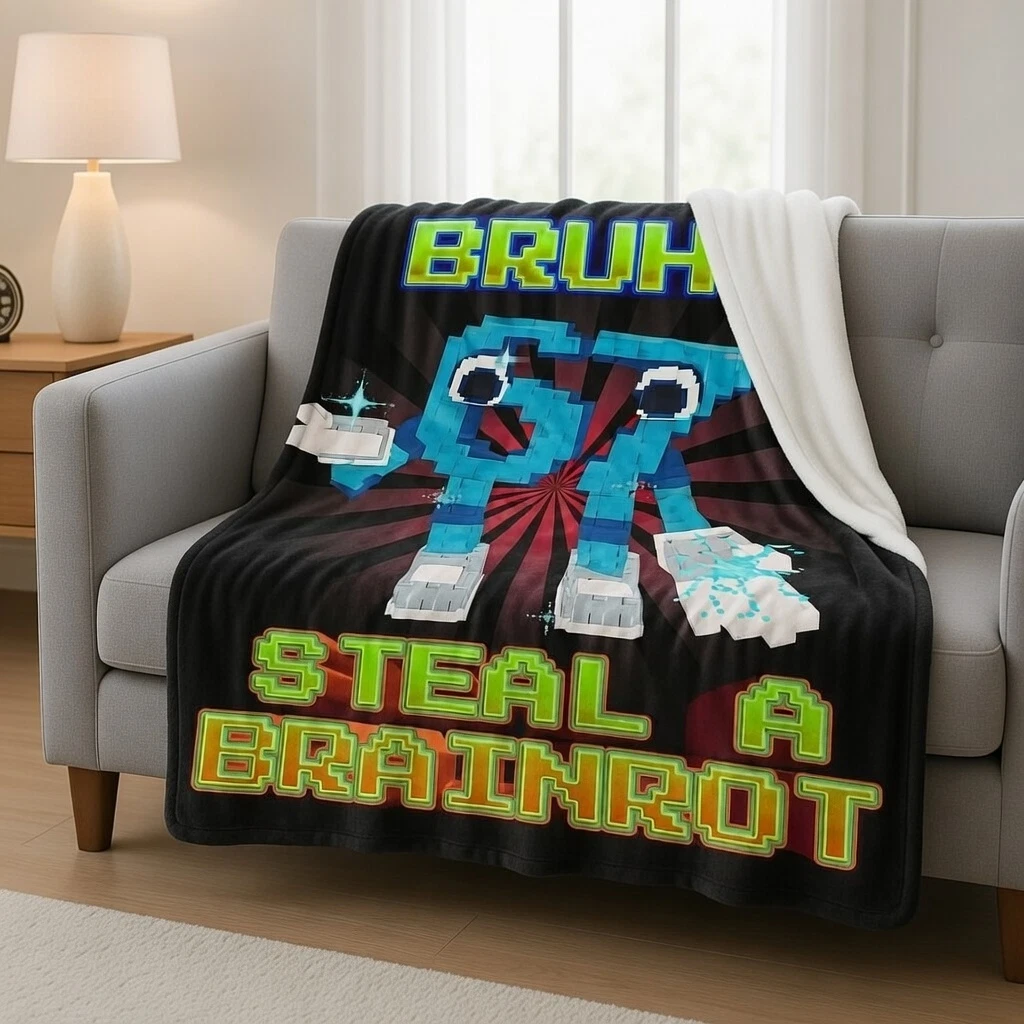Funny Geometric Pattern Flannel Blanket Soft Modern Throw