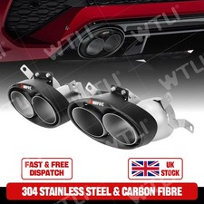 For Audi RS3 8Y RS6 C7 C8 Stainless Steel & Carbon Fibre Akrapovic Exhaust Tips