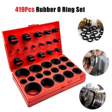 419PCS RUBBER O RING ORING SEAL PLUMBING GARAGE SET KIT 32 SIZES WITH CARRY CASE