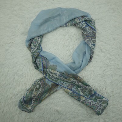 G.BINDA For Leilian Paisley Silk Scarf Scarves 38.5'' X 26'' P366