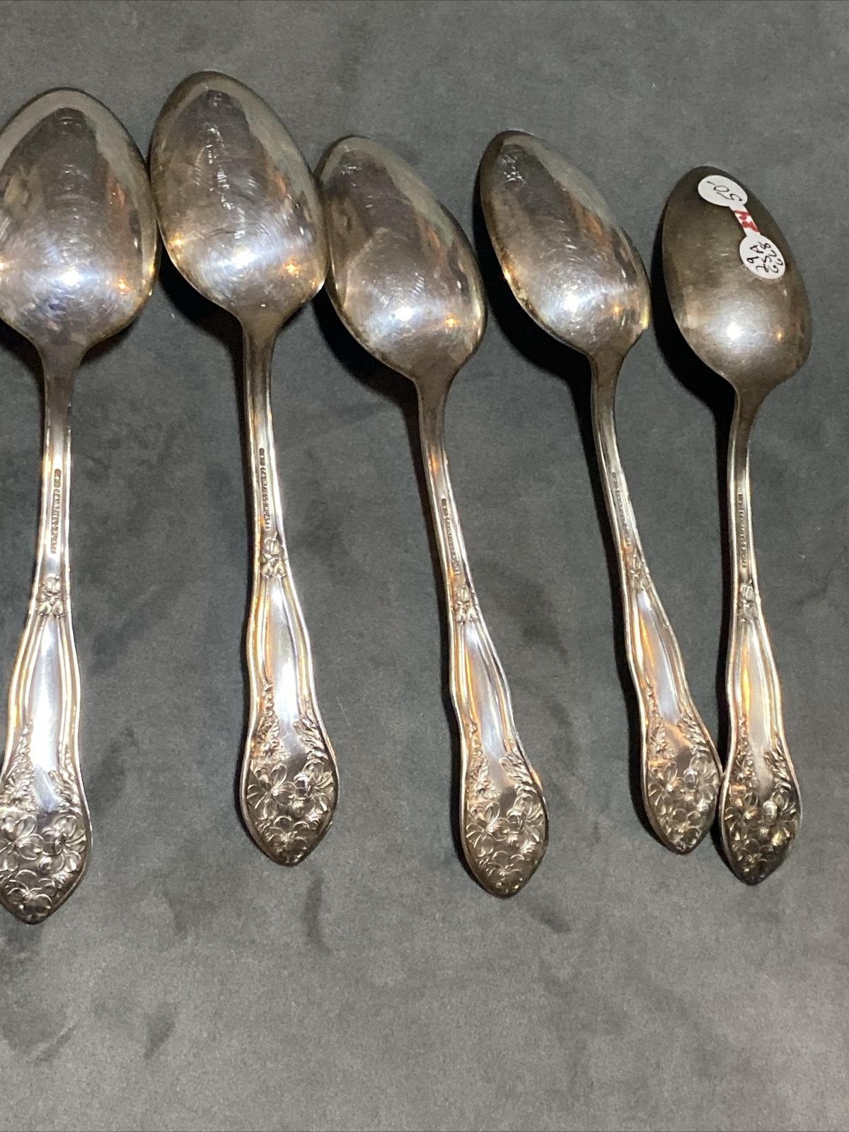 Lot Of 5 Fairfield Plate Spoons Flowers Design Vintage Spoons eBay