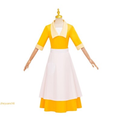 princess tiana yellow dress Yellow Maiden Dress Princess Cosplay Housemaid Costume Dress Inspired by Princess Tiana