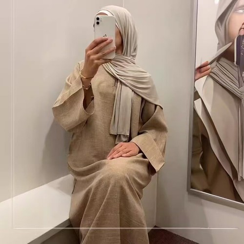 Muslim Abaya Women Long Maxi Dress Modest Kaftan Turkey Plain Caftan Dresses New - Picture 3 of 8