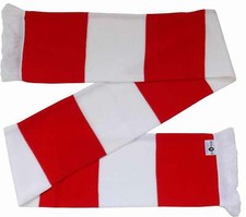 Nottingham Forest Fans Retro Red & White Match Day Knitted Scarf (100% Acrylic)