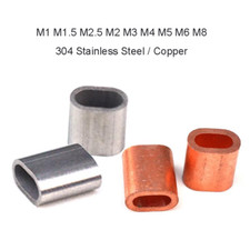Stainless Steel Wire Rope Ferrule, 304 Stainless Steel / Copper , For Crimping