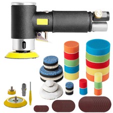 Mini 75mm Exzenterschleifer Druckluft Schelifer Mahlen Auto Poliermaschine Set