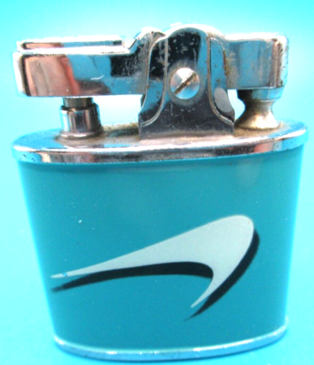RARE ~PROMOTIONAL NEWPORT CIGARETTES OMEGA TURQUOISE LIGHTER~NEWPORT SWOOSH 