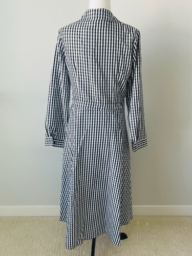 NEW Nasty Gal Shirt Dress Black & White Check Yourself Gingham Womens Size 10 - Picture 2 of 12