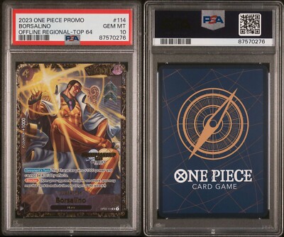 One Piece Borsalino #OP02-114 Offline Regional Top 64 English PSA