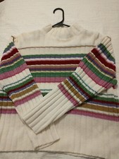 Tiara International Sweater Vintage XL Horizontal Striped Knit