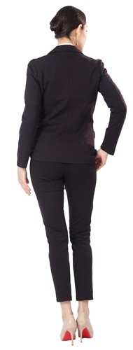 Marycrafts Women's Business Blazer Pant Suit Set for Work 10 Black - Picture 6 of 8