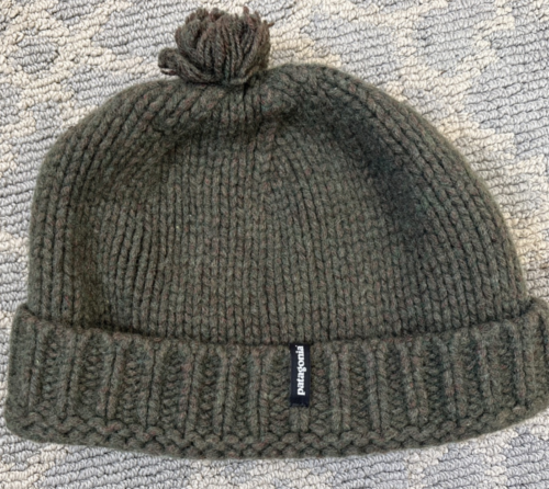 Patagonia Beanie Mens Wool/Nylon One Size Logo Green Outdoor