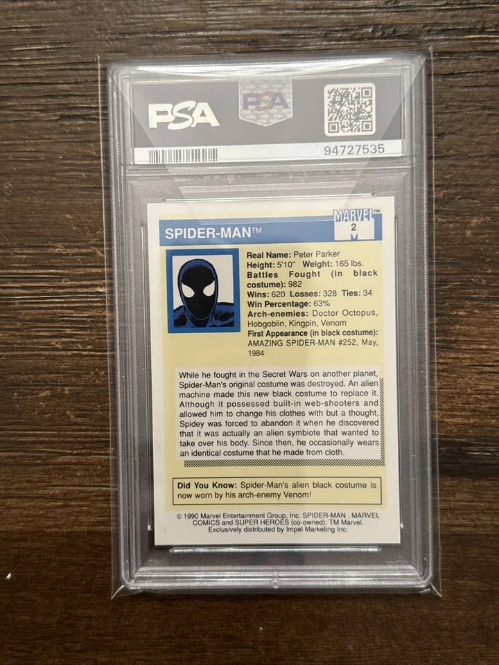 1990 Marvel Universe Spider-Man #2 PSA 10 GEM MINT - Image 2 of 2