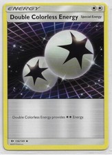 POKEMON S&M Base NM 2017 Unc NON-holo Special #136 DOUBLE COLORLESS ENERGY card