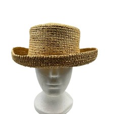 The Scala Collection Straw Hat Womens One Sz Beige Natural Woven Jute