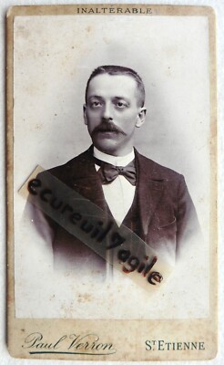 CDV Foto PAUL VERRON in SAINT ETIENNE junger Mann X932