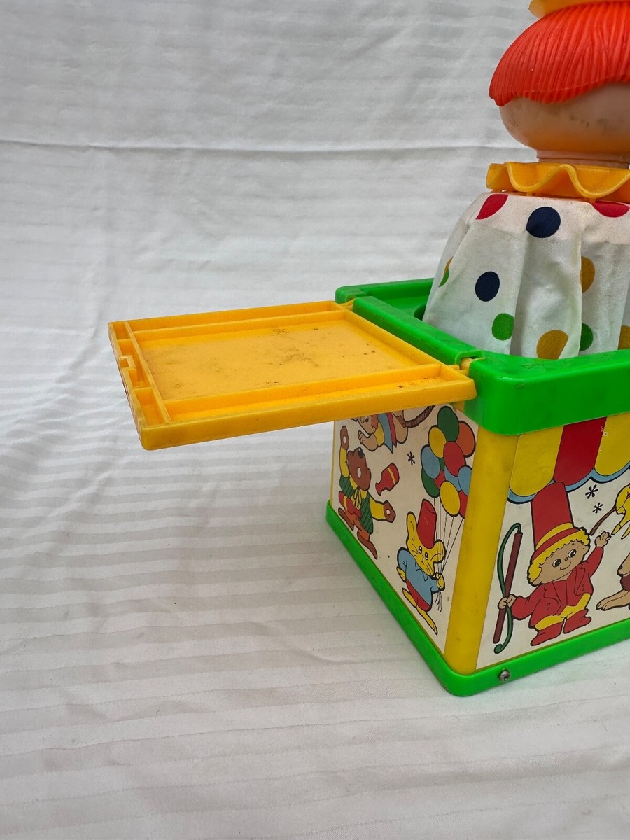 VINTAGE JACK IN THE BOX CLOWN REDBOX TOY FACTORY LTD # 7913