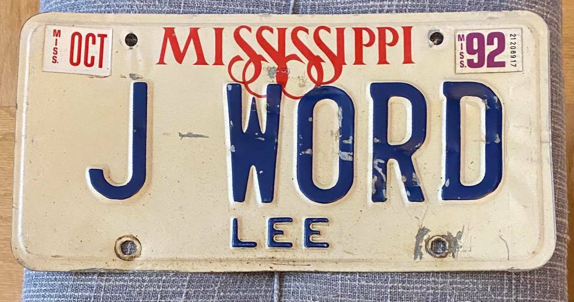 Mississippi VANITY License Plate J WORD | eBay