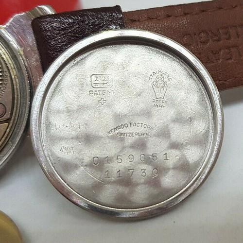 1930er MOVADO ART DECO TWOTONE SILVER DIAL HANDAUFZUG HERREN UHR - Bild 10 von 10