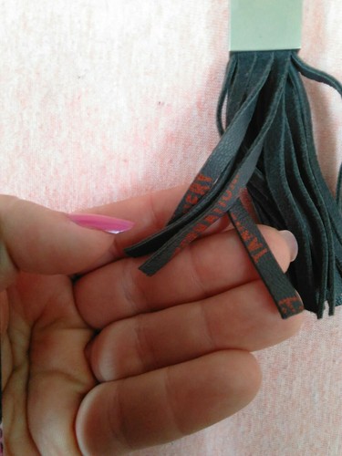 Pre-owned Leather Tassel And silver Tone Metal Necklace/Belt by Olivine Gabbro - Picture 3 of 4