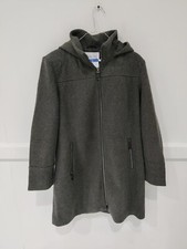 NWT TWO Vince Camuto Women's Full Zip Hooded City Coat Gray Size L $180 3B104