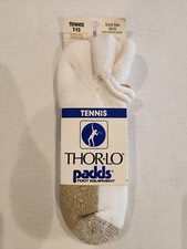 Vintage Thorlo Tennis Socks Padds T-13 Size 10-13 Men's White