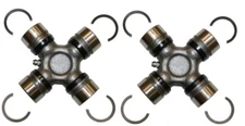 2 Driveshaft Universal Joint Kit Front & Rear Greasable W. Snap Rings