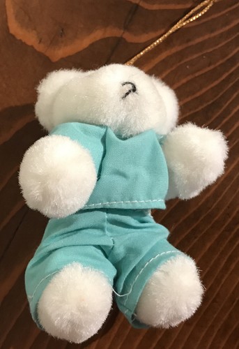 Vintage Applause Teddy Bear Doctor Or Nurse Plush Scrubs Ornament 3 1/2 Inch - Picture 6 of 7