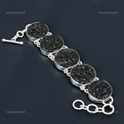 Friendship Day Sale Moldavite Gemstone Sterling Silver Chain Engagement Bracelet