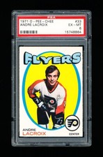 1971 OPC HOCKEY 33 ANDRE LACROIX PSA 6 EX-MINT FLYERS